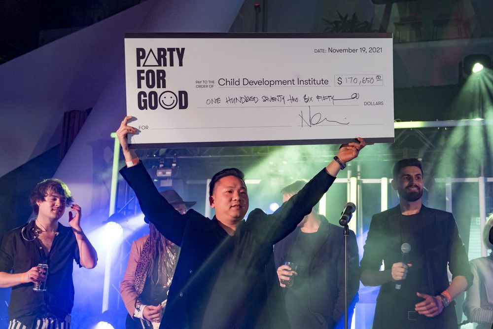 Cheque presentation to the Child Development Institute